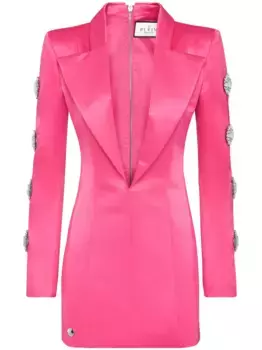 Платье мини с кристаллами Philipp Plein, розовый