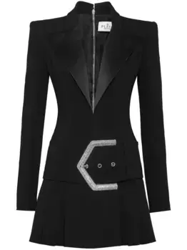 Платье мини с кристаллами Philipp Plein, черный