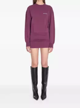 Платье мини с круглым вырезом The Attico, фиолетовый