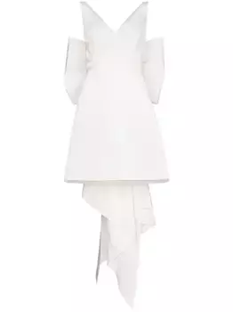 Платье мини с крупным бантом Carolina Herrera, белый