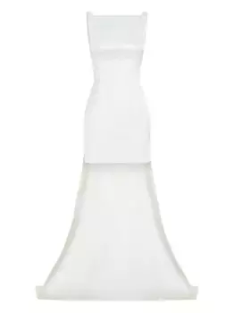 Платье мини с квадратным вырезом Nicholas, нейтральный