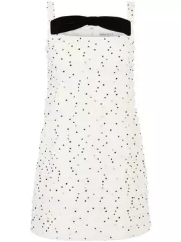 Платье мини с квадратным вырезом Nina Ricci, белый