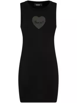 Платье мини с логотипом DSQUARED2, черный