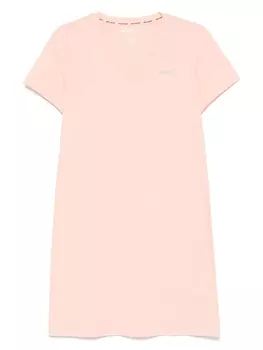 Платье мини с логотипом и заклепками DKNY, оранжевый