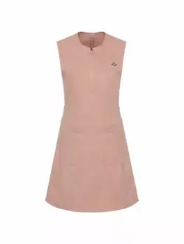 Платье мини с логотипом Moncler, бежевый