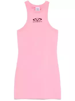 Платье мини с логотипом VETEMENTS, розовый