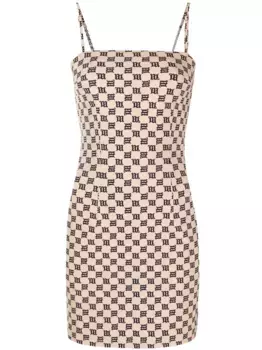 Платье мини с монограммой MISBHV, нейтральный