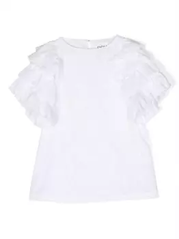 Платье мини с оборками Douuod Kids, белый