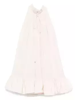 Платье мини с оборками Lanvin, розовый