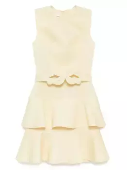 Платье мини с оборками Saiid Kobeisy, желтый