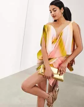 Платье мини с открытыми плечами и эффектом памяти ASOS EDITION