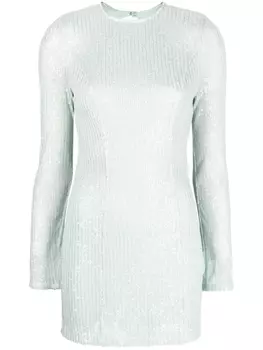 Платье мини с пайетками ROTATE BIRGER CHRISTENSEN, синий