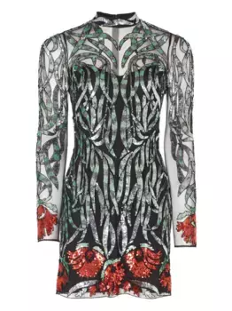 Платье мини с пайетками Temperley London, черный