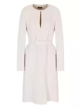 Платье мини с поясом EMPORIO ARMANI, нейтральный