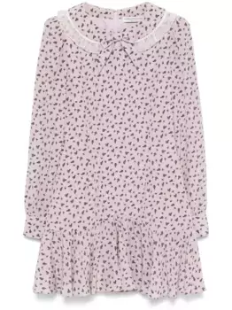 Платье мини с принтом Alessandra Rich, фиолетовый