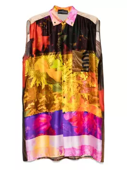 Платье мини с принтом Barbara Bologna, коричневый