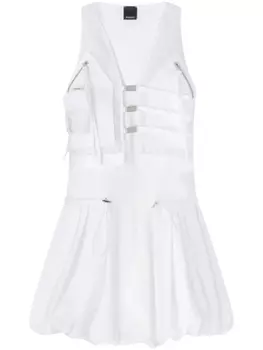 Платье мини с пряжкой PINKO, белый