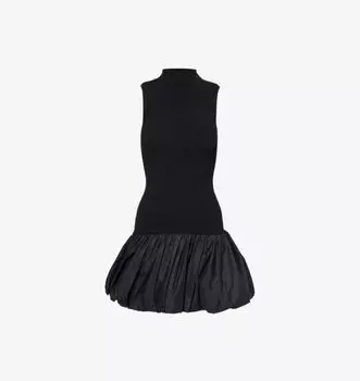 Платье-Мини с ребристым узором, фасон "гонщик" Rotate Birger Christensen, черный