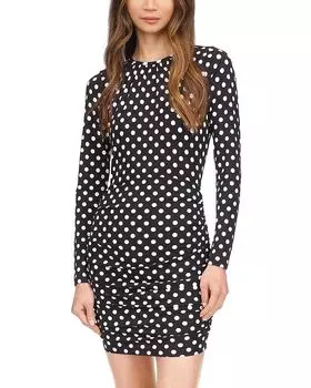 Платье-мини с рюшами Michael Kors, черный
