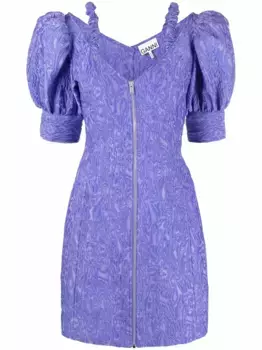 Платье мини с V-образным вырезом GANNI