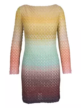 Платье мини с выцветшим эффектом Missoni, желтый