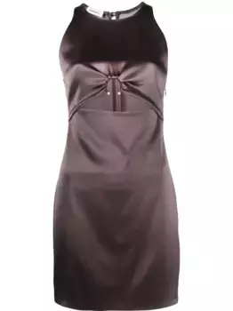 Платье мини с вырезами Nanushka, коричневый