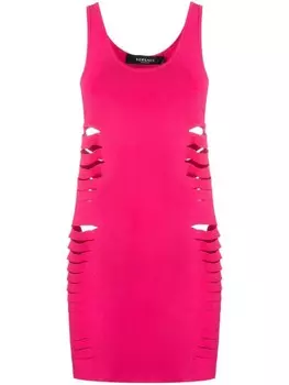 Платье мини с вырезами Versace, розовый