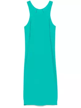 Платье-мини с вырезом-борцовкой Patrizia Pepe, зеленый