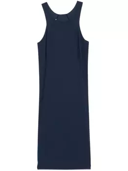 Платье-мини с вырезом-борцовкой Patrizia Pepe, синий