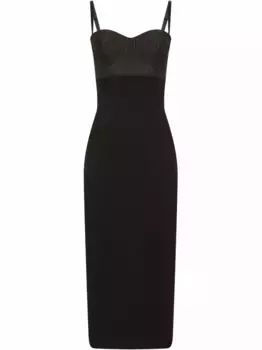 Платье мини с вырезом DOLCE & GABBANA, черный