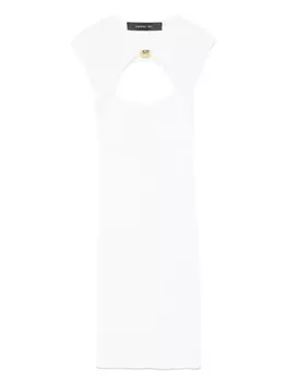 Платье мини с вырезом Federica Tosi, белый