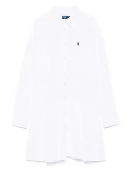 Платье мини с вышивкой Polo Pony Polo Ralph Lauren, белый