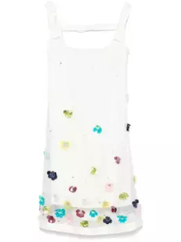 Платье мини с вышивкой Viktor & Rolf, белый