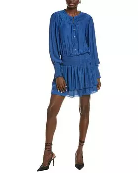 Платье-мини с заниженной талией от Ramy Brook Clarinda, синий