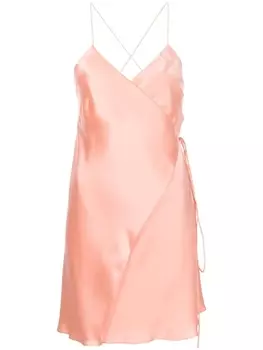 Платье мини с запахом Michelle Mason, оранжевый