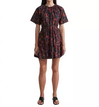 Платье-мини Saara Tiered в цвете Deep Botanic APIECE APART