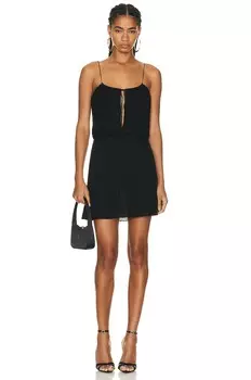 Платье мини Saint Laurent Jersey, нуар