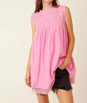 Платье мини Shea Solid цвета сахарной магнолии Free People, цвет sugar magnolia