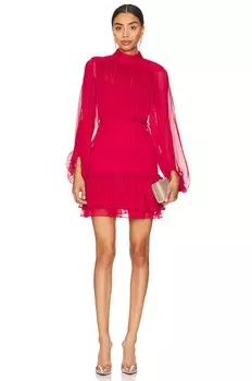 Платье мини Shona Joy Leilani Long Sleeve, цвет Hibiscus