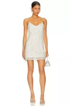Платье мини Show Me Your Mumu Sparks Fly, цвет Silver Beaded