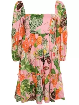 Платье мини Sip Sip с цветочным принтом Cara Cara, розовый