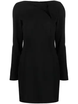 Платье мини со сборками Dsquared2, черный