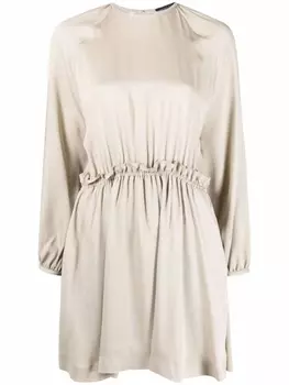 Платье мини со сборками Fabiana Filippi, серый