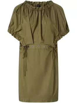 Платье мини со сборками PINKO, зеленый