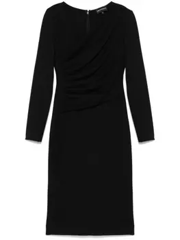Платье мини со складками Emporio Armani, черный
