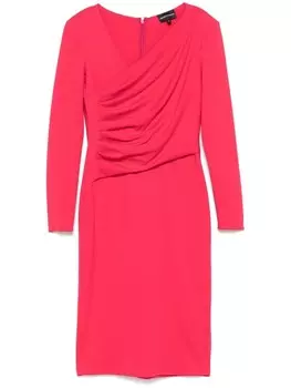 Платье мини со складками Emporio Armani, розовый