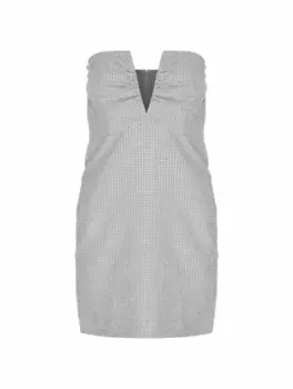 Платье мини со стразами Roland Mouret, серый