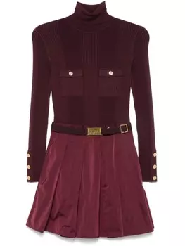 Платье мини со вставками Elisabetta Franchi, красный