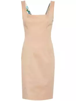 Платье мини со вставками Moschino, нейтральный