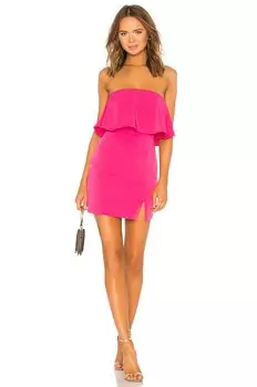 Платье мини superdown Catalina Ruffle Tube, цвет Hot Pink